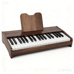 Kids Wooden Piano Keyboard 37 Keys with Music Stand for 3+ Boys Girls