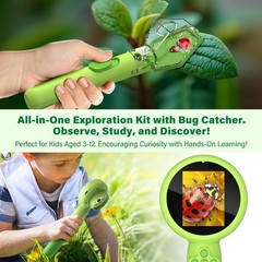 Microscope for 7.4 x 12.6 x 1.7 inches, Bug Catcher & Kits Green