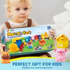 Toddler Learning Toy Plastic Farm Train Set with Animals Numbers Sorting