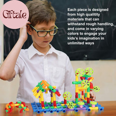 STEM Building Blocks Toy for Kids, Educational Toddlers Preschool Brain Toy Kit,
