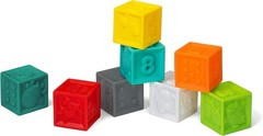 Infant Squeeze Stack Blocks 8pc Sensory Textured Educational Baby Toy Shapes