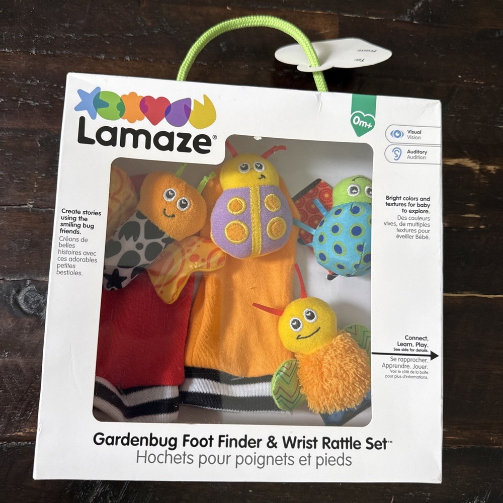 Baby Wrist Rattle Socks & Foot Finder Set, LAMAZE Toys for 0-12 Months NEW