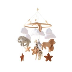 Baby Crib Mobile Rattle Toy For 0-12 Months Cartoon Felt Forest Animal Bed Bell