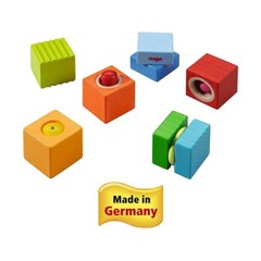 Beech Wood Discovery Blocks Squeaking Clacking Rattling Sound Toys 6 Pack