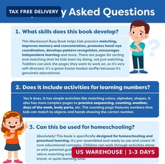 Montessori Preschool Busy Book for Toddlers Ages 3 and Up – Preassembled – Presc