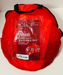 Kiddzery Fire Truck Play Tent with Siren Sound and Fire Fighter Costume