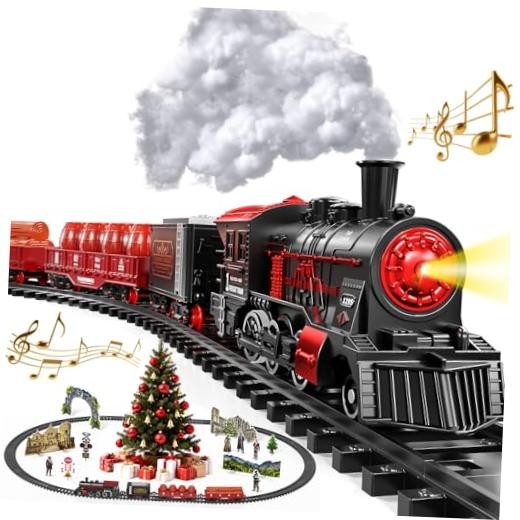 Christmas Train,Train Set for Kids Ages 4-8 Christmas Train Sets for Around