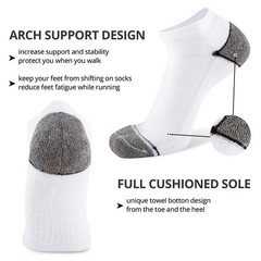 COOVAN Mens Cotton Ankle Socks 8 Pack Athletic Low Cut Socks for Men Sport Ru…