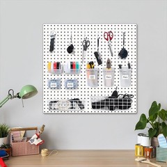 95-Piece Pegboard Accessories Set with Hooks, Cups, Wire Shelf, Tissue Box, C…