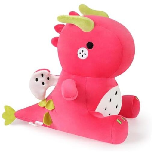 Cute Dragon Fruit Dinosaur Plush Dino Stuffed Animal Plushies 10 inch Red B