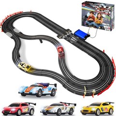 Slot Car Race Track Sets, Race Car with 4 High Speed Cars, Race Tracks for Ki…