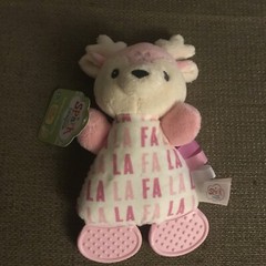 Spark Create Imagine Pink Deer Crinkle Baby Plush Toy Holiday Rattle Teether New