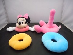 Minnie Mouse Soft Ring Baby Toy 10″ Tall Very Good Condition Clean