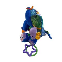 Eric Carle Blue Elephant Plush Baby Crib Toy Rattle Purple Mouse Teether