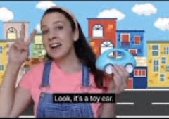 Ms. Rachel Kid O Go Car Early Learning Push and Pull Blue Toy Car Grab Handle