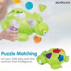 Turtle Baby Shape Sorter Toy with 6 Colorful Blocks, Sorting & Matching Puzzle
