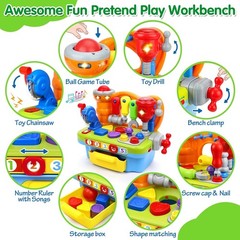 Toys for 1 Old Boy, Musical Toddler Tool Bench, Montessori Educational Toys …