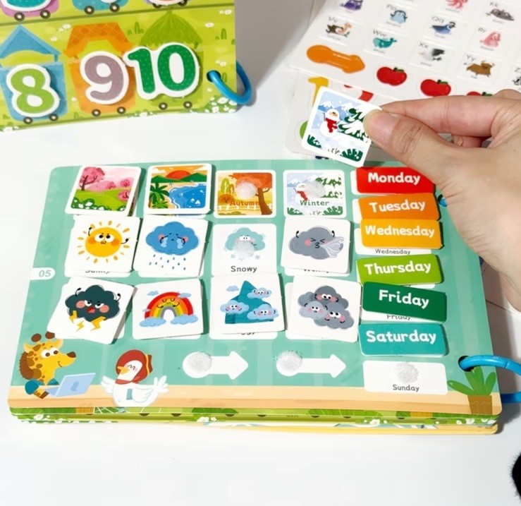 Busy Book for Toddlers, Quiet Book for Kids Development. Education. Motor Skills