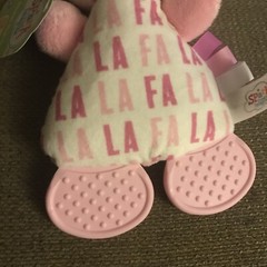 Spark Create Imagine Pink Deer Crinkle Baby Plush Toy Holiday Rattle Teether New