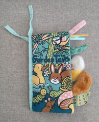 Jellycat Garden Tails Baby Soft Cover Fabric Crinkle Book Touch Sensory Animals