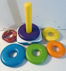 Fisher Price Giant Rock-A-Stack Super Sized Stacking Rings Problem Solving Toy