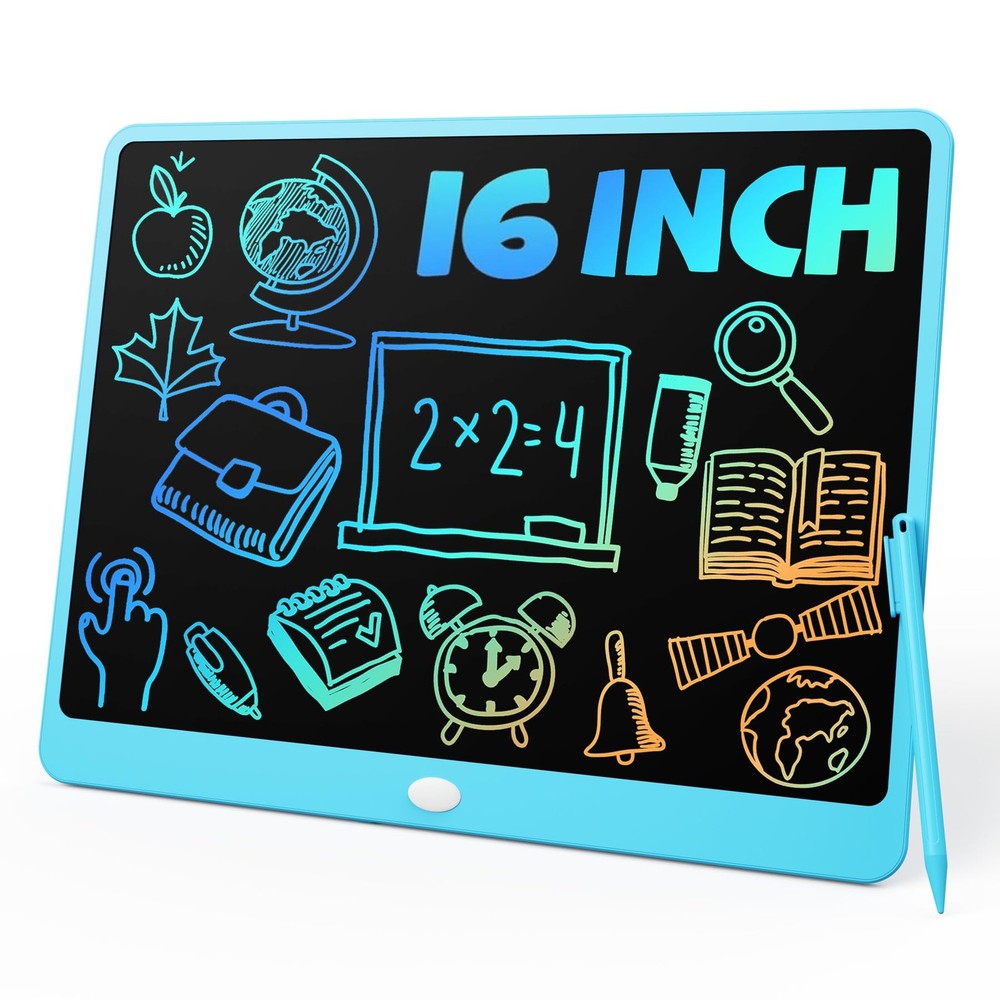 TEKFUN 16″ LCD Writing Tablet for Kids & Family, Large Reusable Writing Pad f…