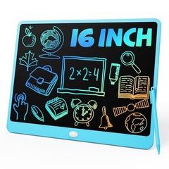 TEKFUN 16″ LCD Writing Tablet for Kids & Family, Large Reusable Writing Pad f…