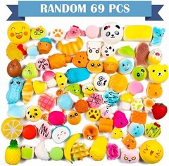 70Pcs Slow Rising Bread Squeeze Toys for Stress Relief