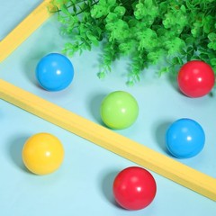 6 Pieces Multi Colored Plastic Replacement Balls Small Bulldozer Popper Toy