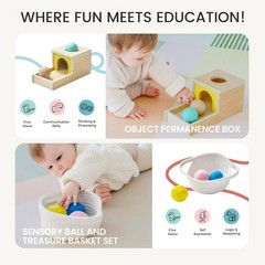 Tiny Land Montessori Toy Set for Babies 7-9 Months Senser Play Kit – Medium