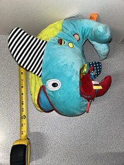Dolce Play & Learn Whale Plush Interactive Baby Toy Textured Zipper Motor Skills