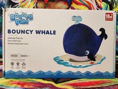 iPlay, iLearn Bouncy Pals Hopping Animal – Bouncy Blue Whale – Pump Included!