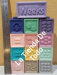 EDUCATIONAL EARLY LEARNING TEETHING SOFT BLOCKS FRUITS SHAPES #’S ANIMAL READ