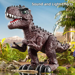 3 Pack Walking Dinosaur Toys with Sound Light Up Brachiosaurus Stegosaurus