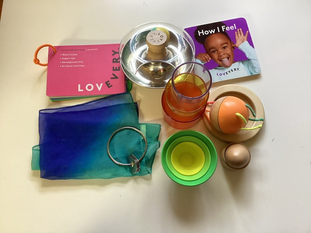 Lovevery The Explorer Play Kit Items for 9-10 Month Olds Excellent Condition