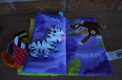BABY Plush BOOK Jungle Flying & Land Animal Tails Soft Cloth Fabric iPlay iLearn