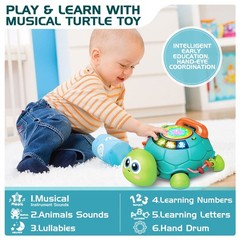 Baby Toys 6 to 12 Months, Musical Turtle Crawling Infant Toys, Early Learning…