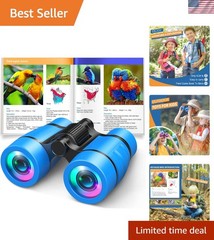 Educational Kids Binoculars Set with Bird Watching Manual – Fun for Ages 4-8