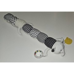 Elephant Caterpillar Plush Rattle Teether 22″ Sensory Crinkle Tummy Time Dololo