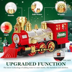 Train Set, Christmas Train Set with Steam, Light and Sounds, Train Sets for