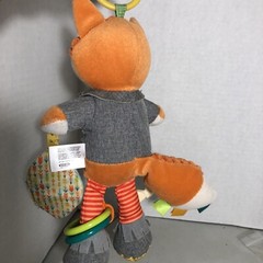 Infantino Playtime Plush Fox Sensory Activity Toy Rattle Crinkle Teether