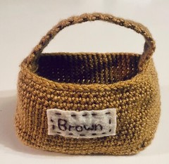 Handmade Crochet brown Color Sorting Playset, Learning Toy, Montessori