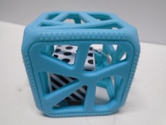 Malarkey Kids Chew Cube Teething 3+ Months Blue BPA Free Food Grade Silicone NEW