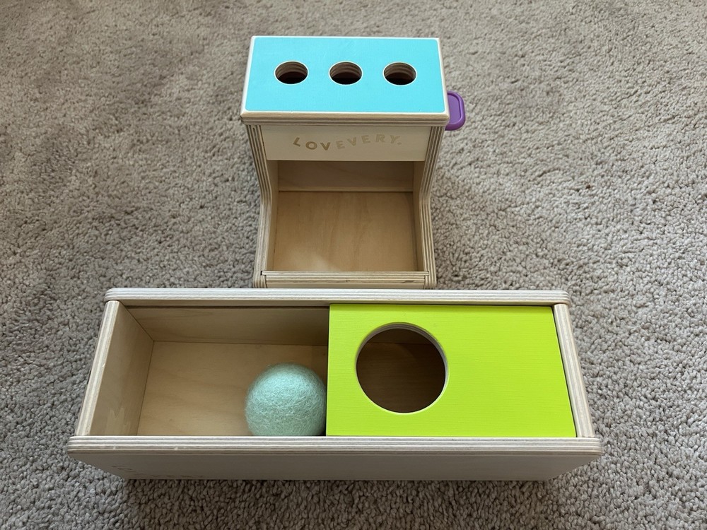 Lovevery Wooden Ball Drop & Peg Drop (No Pegs) Montessori Toy Lot