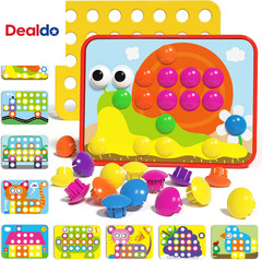 Button Art Toy – Educational Color Matching Mosaic Pegboard Sensory Learning Act