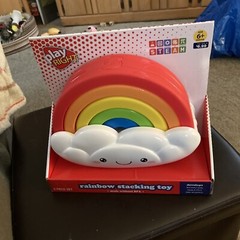 Play Right Rainbow Stacking Toy Develops Fine Motor Skills 6 Pieces STEAM NEW