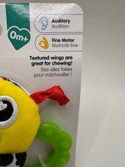 NEW Lamaze Bitty Bite Bug Rattle Infant Sensory Chew Toy Ages 0+ Ladybug