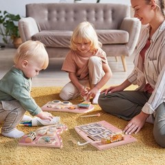 ROBUD Wooden Busy Board for Children – Montessori Learning Toy Gifts