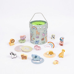 Wooden Animal Matching Game Toddler Memory Toy Montessori Learning Set