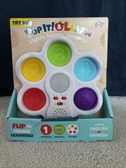 Pop It & Learn Baby Toy Lights Sounds Numbers Colors English Spanish